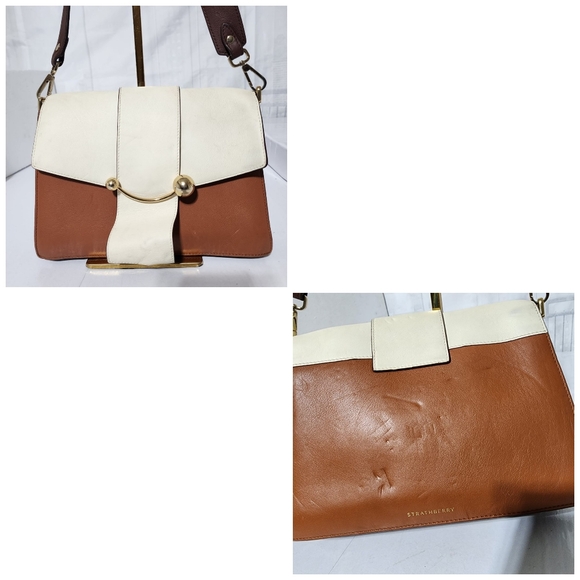 Strathberry Brown and Cream Shoulder Bag - Picture 5 of 12